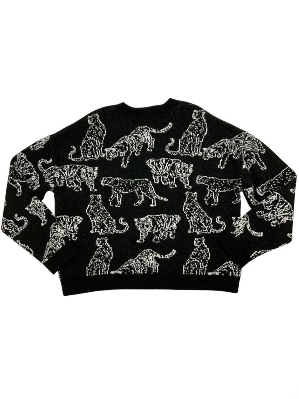 Rails Perci Charcoal Cats Sweater XL Black Wool Blend Crewneck NEW - Picture 14 of 16